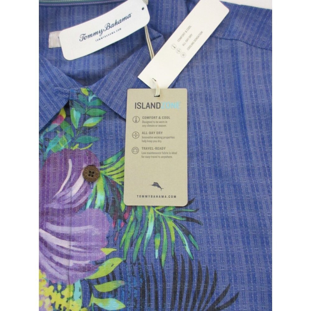 Tommy Bahama Men's SS Mojito Bay Island Zone Floral Button Up Shirt Blue NWT - Picture 5 of 10